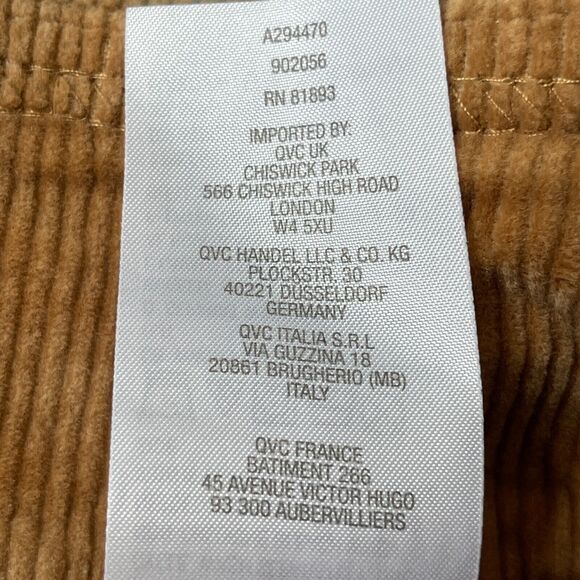 D&Co. Regular Smooth Waist Stretch Corduroy Pull On Pants Women Size 2P Brown - Picture 8 of 12